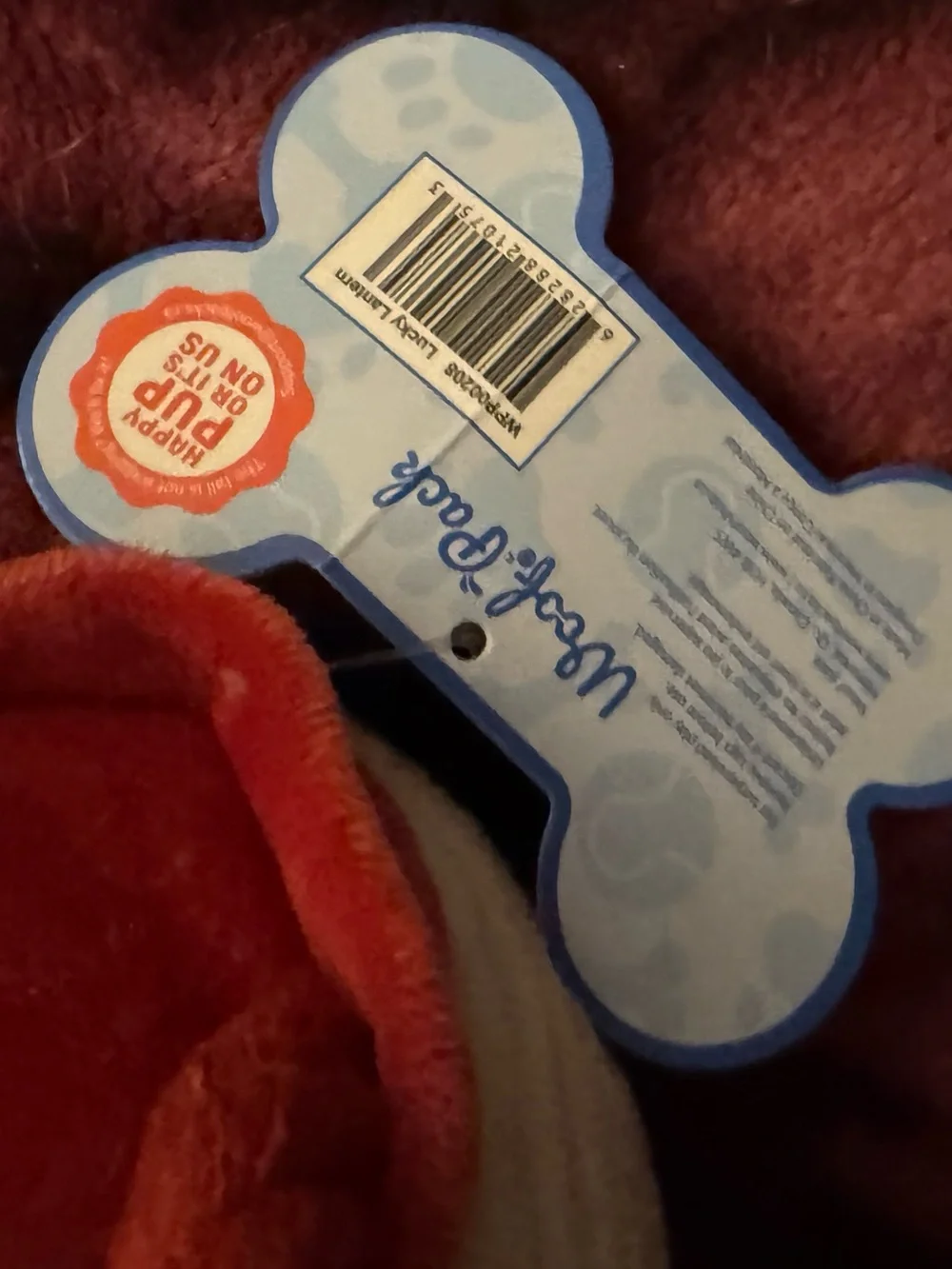Woof Pack L Dog toy Plush Japanese Lantern NEW squeak & Crinkle